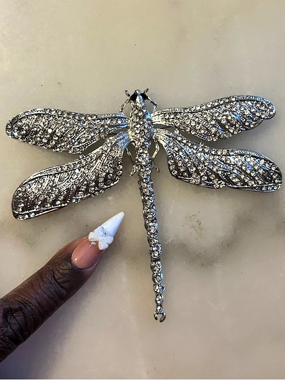 Dragonfly Brooch in Silver Like New